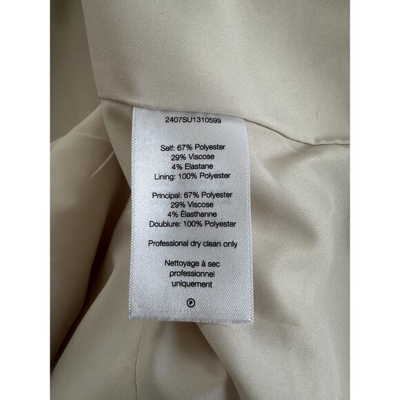 NWT $748 Veronica Beard Charleston Dickey Jacket Size 6 Plaid Ecru/ Deep Ochre - Picture 7 of 10